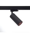 10W 3-fasen RA97 dimbare spanningsrail spot - 110lm/w, zwart