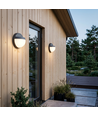 Outlet: 12W LED wandlamp - IP54 buiten, rond, zwart, incl. lichtbron