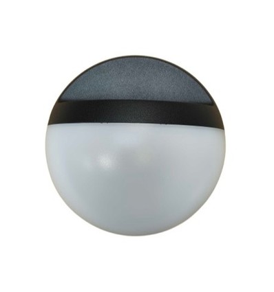 12W LED wandlamp - IP65 buiten, Rond, zwart, incl. lichtbron