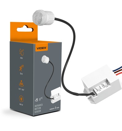 PIR bewegings- en lichtsensor 800W - IP65, inbouwsensor