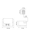 PIR bewegings- en lichtsensor 800W - IP65, inbouwsensor