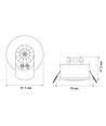 PIR bewegings- en lichtsensor 1200W - Wit, inbouwsensor