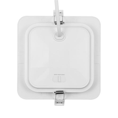 12W Dure 3 vierkante LED plafondlamp - CCT, IP54, 14,5 x 14,5 cm, witte rand, 110 graden