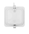12W Dure 3 vierkante LED plafondlamp - CCT, IP54, 14,5 x 14,5 cm, witte rand, 110 graden