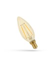 E14 5W LED-lamp - C35, filament, amberkleurig glas, extra warm