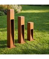 Corten tuinlamp - 70 cm, 12W, IP65 buiten, incl. lichtbron