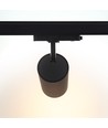 29W 3-fase spanningsrail spot RA98 - 110lm/w, 38 graden, zwart