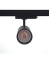 29W 3-fase spanningsrail spot RA98 - 110lm/w, 38 graden, zwart