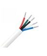 20m RGBW kabel, wit rond - 5x0,35mm², 12V-24V voor LED strip