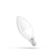 E14 8W LED-kaarslamp - C38, mat glas