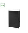 Lumina Dublo solar wandlamp, 3000K - 1800mAh, 16x10cm, zwarte rand, incl. lichtbron