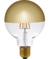 E27 4W dimbare LED kogellamp - G95, Kopspiegel goud, 350lm, 2500K, filament globe