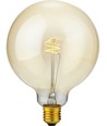 E27 4,2W Slim Flex Filament G125 - 470lm, dimbaar, 2200K, goud glas