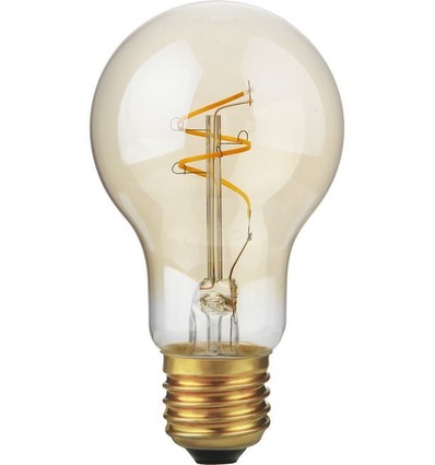 E27 4,2W Slim Flex Filament dimbare LED-lamp - 470lm, A60, 2200K, Gold finish