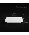18W vierkant LED inbouwpaneel - CCT, Backlit, CREE chip, 6 jaar garantie