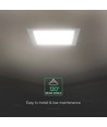 24W Vierkant LED Inbouwpaneel - Backlit, 3-in-1 CCT, CREE chip, 6 jaar garantie