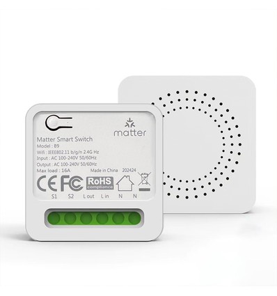 Matter inbouwrelais - 16A, 3680W