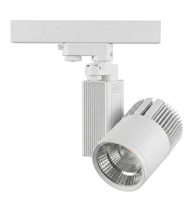 Outlet: 25W LED spanningsrail spot - 3-fasen, 3000K, RA90, wit