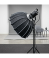 Softbox met raster, Ø65cm - Voor 200W/300W breedstraler, zwart