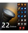 10W LED Foto effectlamp handmodel - Multi-color fotolamp met 22 Gobo-motieven / effecten