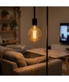 E27 5W LED Globe Spiraal Filament - Ø95mm, Extra Warm Wit, Kooldraad