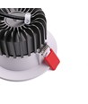 6W Ø9cm inbouwspot dimbaar RA90 - 12-24V, gat: Ø7,5 cm, afmetingen: Ø9 cm, witte rand