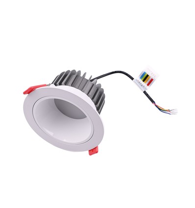 6W Ø9cm inbouwspot dimbaar RA90 - 12-24V, gat: Ø7,5 cm, afmetingen: Ø9 cm, witte rand