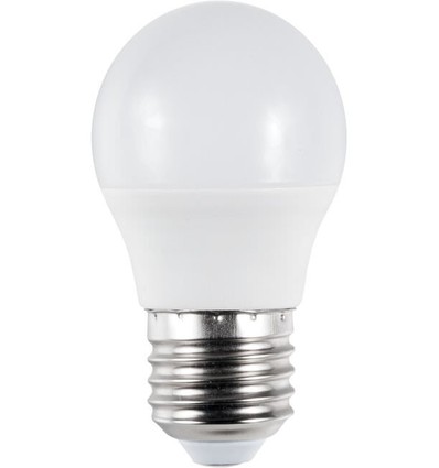 E27 5W LED kogellamp - G45, 450lm, opaal glas, 3000K
