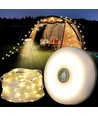 Campinglamp met 10 meter lichtsnoer - oplaadbaar, IP64, wit