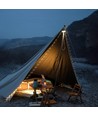 Campinglamp met 10 meter lichtsnoer - oplaadbaar, IP64, wit