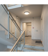 30W LED sensorlamp met noodverlichting - Instelbaar wattage/CCT, IP44, 3000lm, ingebouwde batterij, witte rand