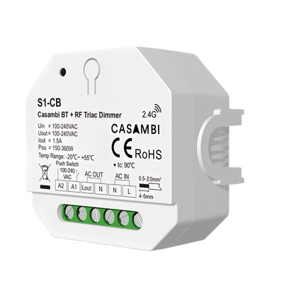 LEDlife rWave inbouwdimmer - Casambi, RF, push-dim, LED-dimmer, voor inbouw