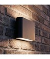 8W DuoLume wandlamp - Vierkant, IP65, zwart, up/down, binnen/buiten, incl. lichtbron