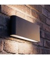 12W DuoLume wandlamp - Rechthoek, IP65, zwart, op/neer, binnen/buiten, incl. lichtbron