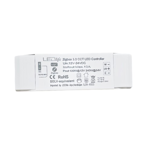 Zigbee CCT controller - Hue compatibel, 12V (120W), 24V (240W)