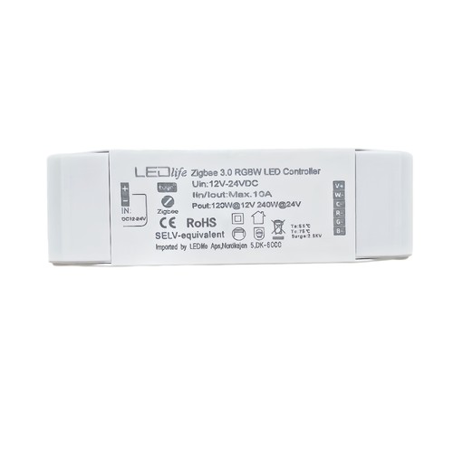 Zigbee RGBW controller - Hue compatibel, 12V (120W), 24V (240W)