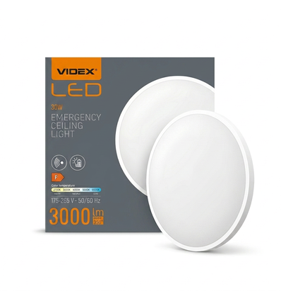 30W LED sensorlamp met noodverlichting – instelbaar watt/CCT, IP44, accu