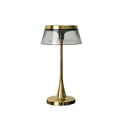 Oplaadbare LED tafellamp - Goud, touch dimbaar, CCT, IP54 binnen/buiten