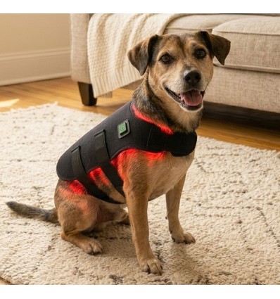 Lichttherapie vest voor hond en kat - infrarood, met batterij, 52x30 cm