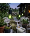 E27 1W LED kogellamp in groen met kooldraad
