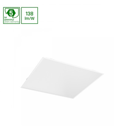 60x60 ALGINE LED-paneel, 40W - Backlit, IP44, 4000K, DALI, witte rand