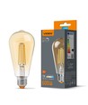 E27 6W dimbare LED filament lamp - ST64, extra warm wit, brons glas