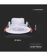 10x 7W Ø8,8cm LED inbouwspot - Zaaggat: Ø6,8 cm, Afmetingen: Ø8,8 cm, CCT - 3 lichtkleuren