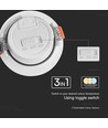 10 stuks 7W Ø8,8cm LED inbouwspot - Gat: Ø6,8 cm, CCT - 3 lichtkleuren