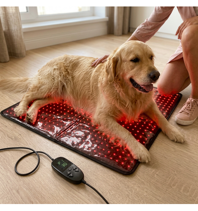 Lichttherapiemat voor hond en kat - rood en nabij-infrarood, 60x60 cm, 60W
