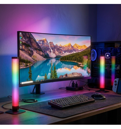 Set van 2 RGBIC tafellampen - 43 cm, 360° lichteffect