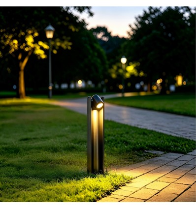 V-Tac Grijze tuinlamp, roestvrij - 110 cm, IP44 buiten, E27 fitting, zonder lichtbron
