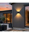 6 st. 6W CUBIC PRO wandlamp - IP65, zwart, doorlusbaar, verstelbaar, vierkant, op/neer, binnen/buiten, incl. lichtbron