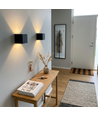 6 st. 6W CUBIC PRO wandlamp - IP65, zwart, doorlusbaar, verstelbaar, vierkant, op/neer, binnen/buiten, incl. lichtbron