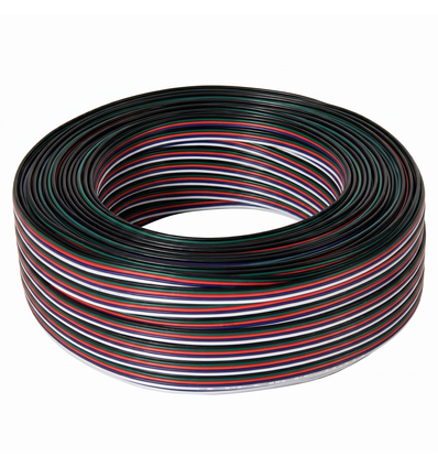 100m RGBW Kabel - 5x0,35mm², 12V-24V, voor LED strip
